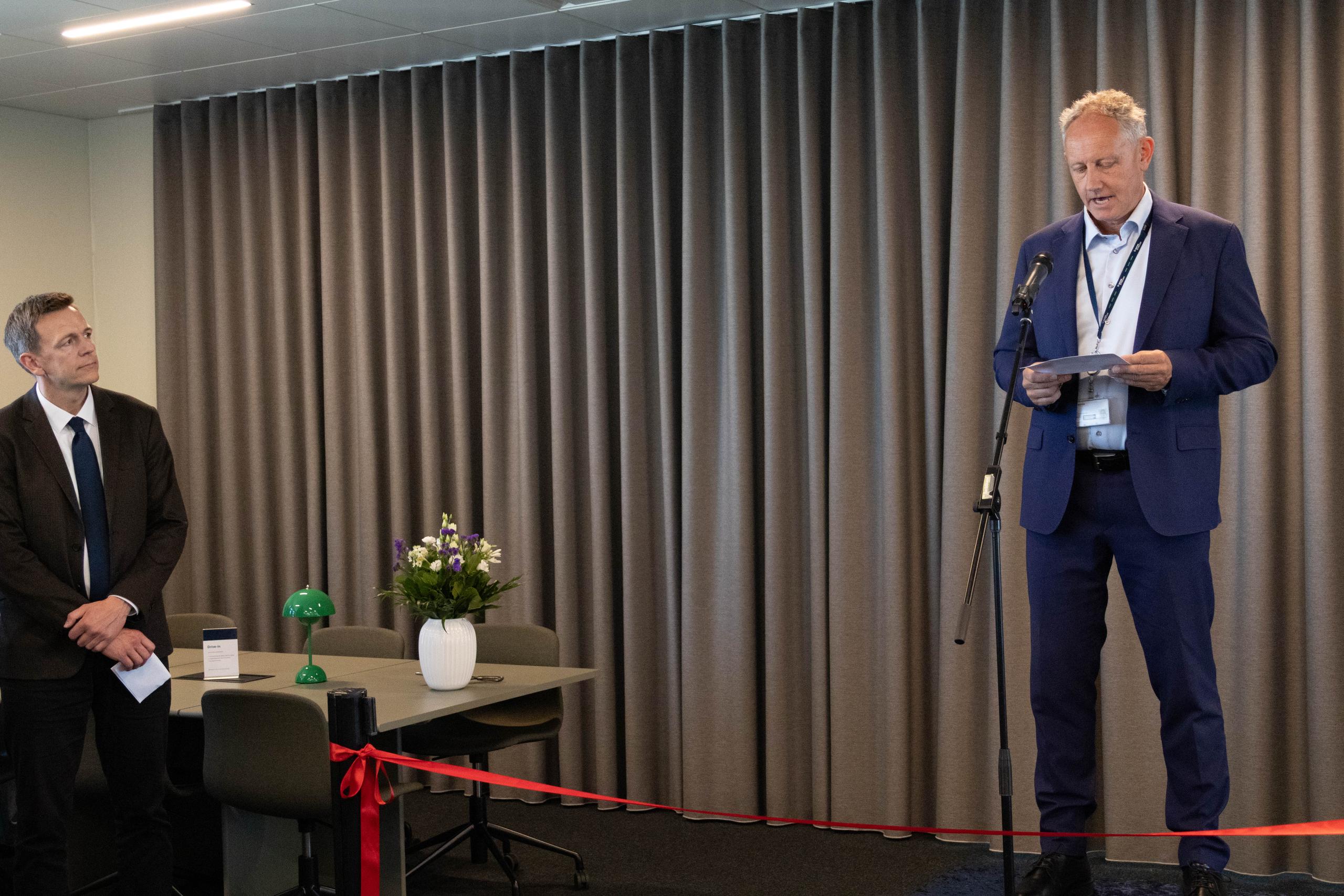 Motorstyrelsens direktør Jørgen Rasmussen holder indvielsestale